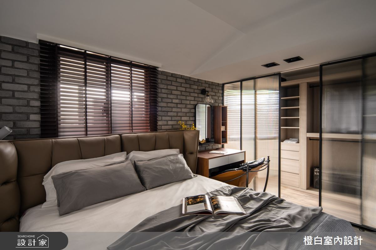 25坪中古屋(5~15年)＿混搭風臥室案例圖片＿橙白室內裝修設計工程有限公司＿橙白_86哈佛名門之35