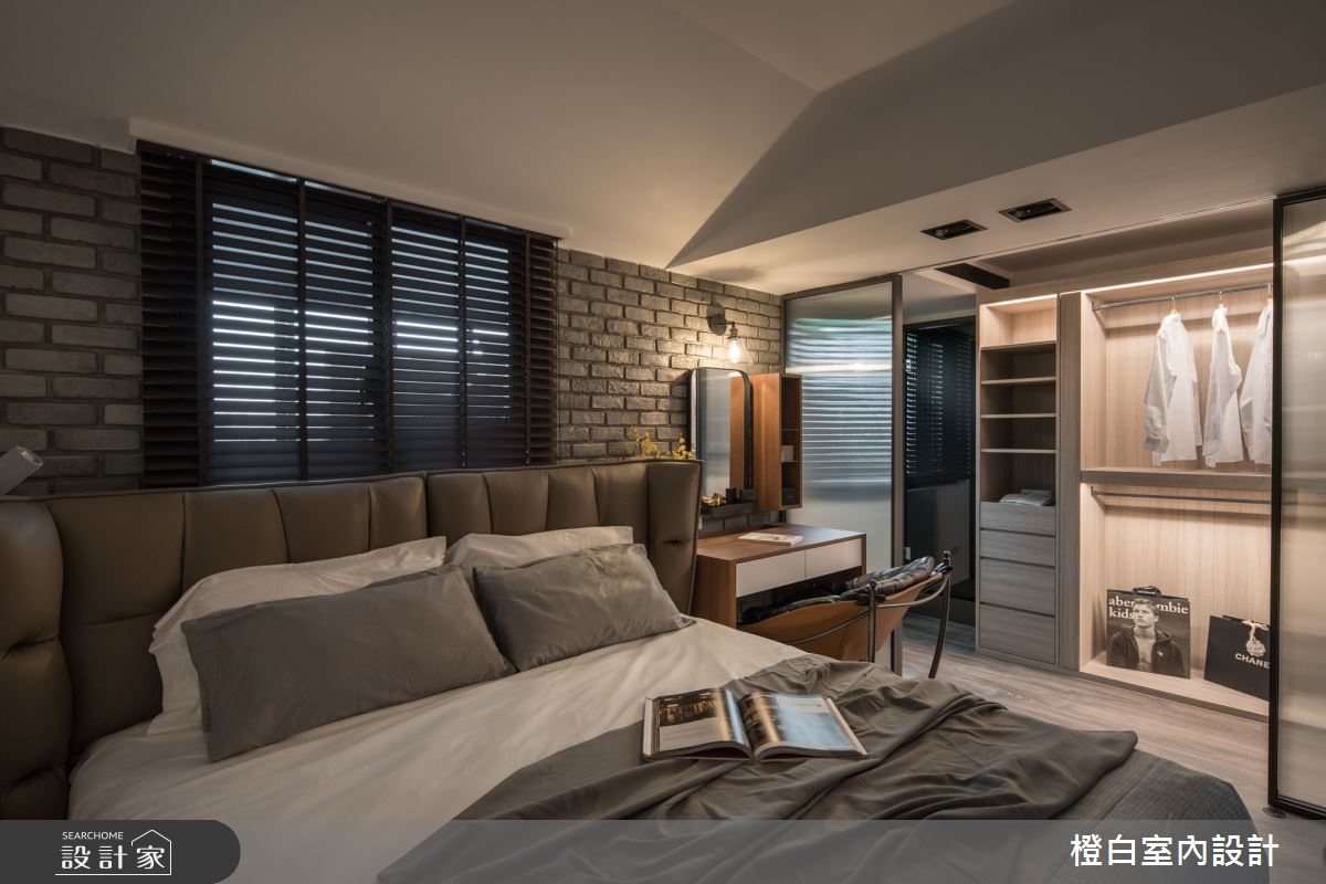 25坪中古屋(5~15年)＿混搭風臥室更衣間案例圖片＿橙白室內裝修設計工程有限公司＿橙白_86哈佛名門之37