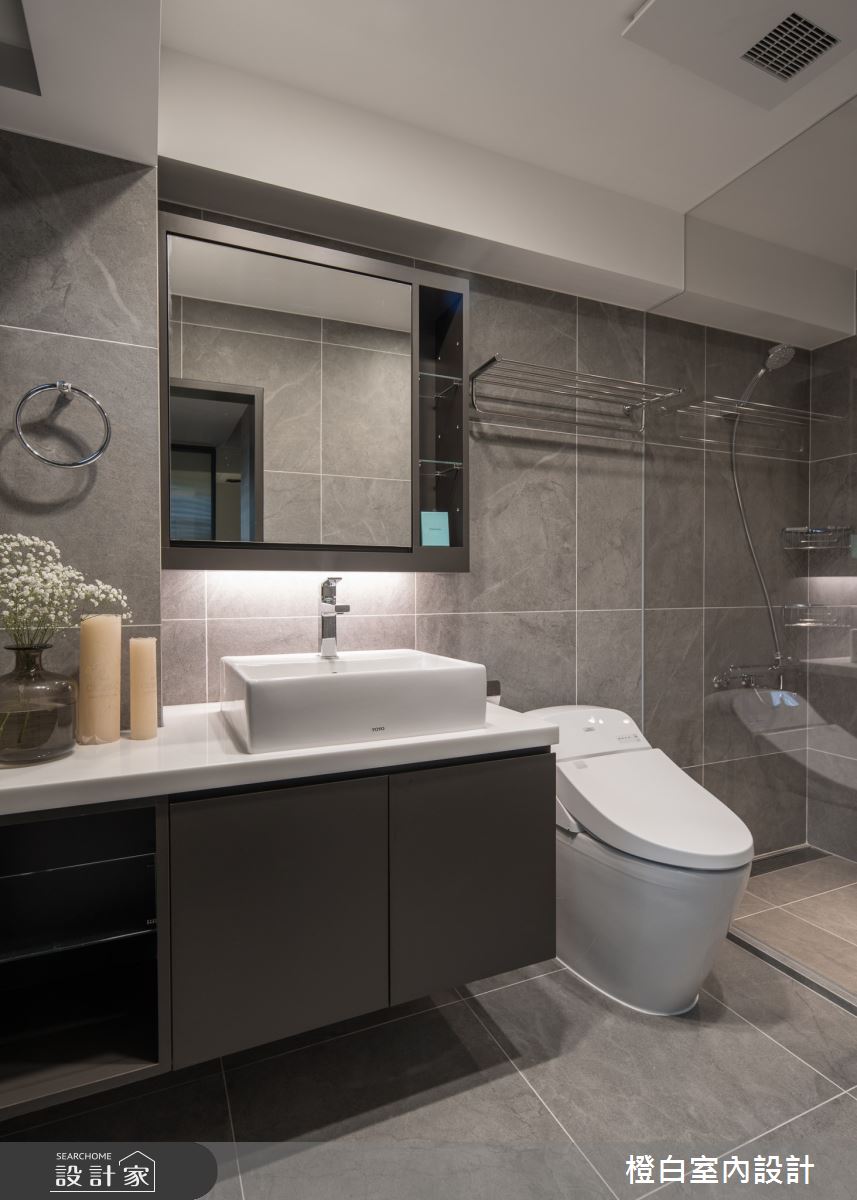 25坪中古屋(5~15年)＿混搭風浴室案例圖片＿橙白室內裝修設計工程有限公司＿橙白_86哈佛名門之46