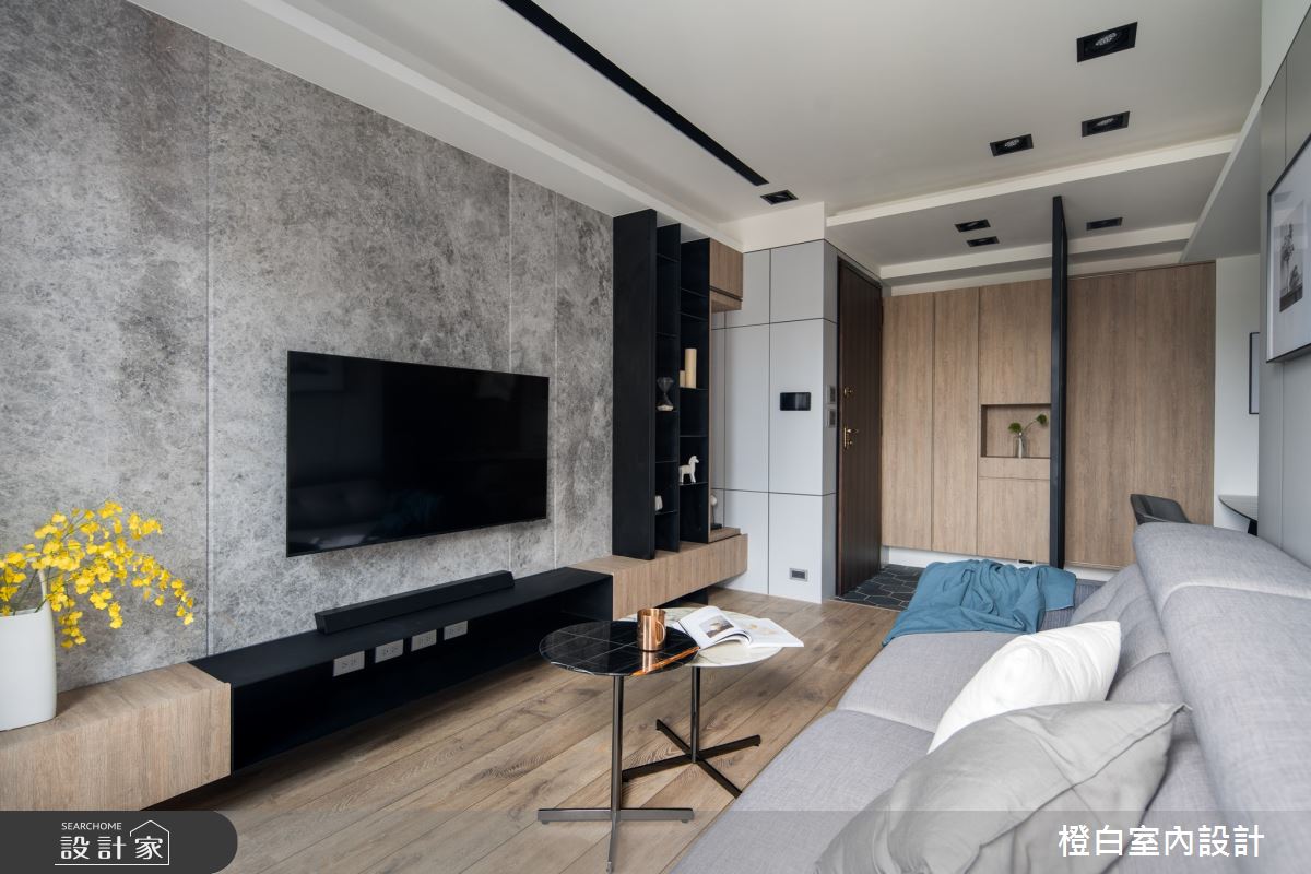 20坪新成屋(5年以下)＿混搭風客廳案例圖片＿橙白室內裝修設計工程有限公司＿橙白_87隆大郡望之9