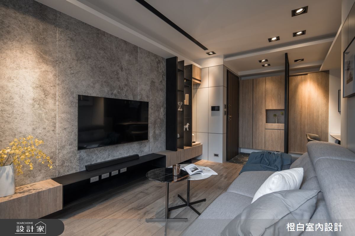 20坪新成屋(5年以下)＿混搭風客廳案例圖片＿橙白室內裝修設計工程有限公司＿橙白_87隆大郡望之10