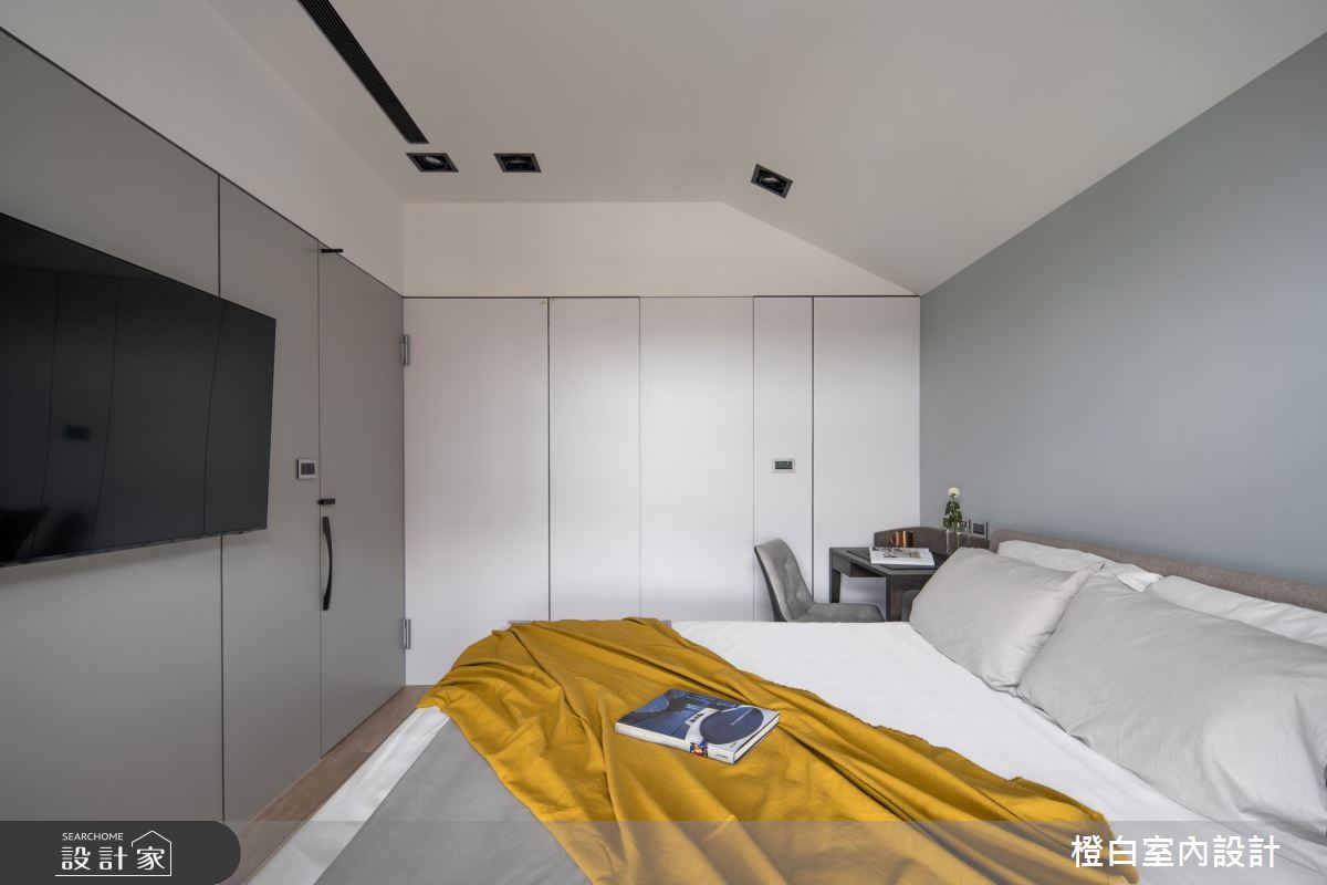 20坪新成屋(5年以下)＿混搭風臥室案例圖片＿橙白室內裝修設計工程有限公司＿橙白_87隆大郡望之36