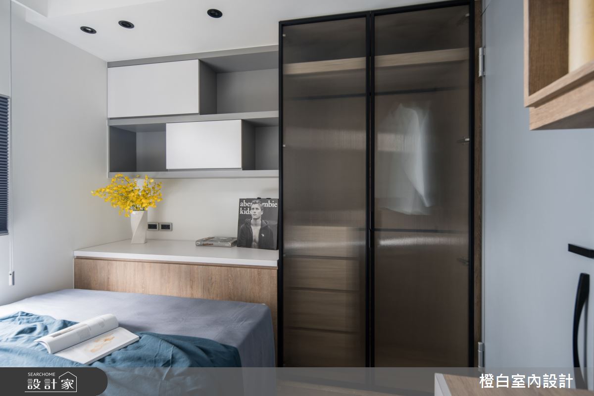 20坪新成屋(5年以下)＿混搭風臥室案例圖片＿橙白室內裝修設計工程有限公司＿橙白_87隆大郡望之48