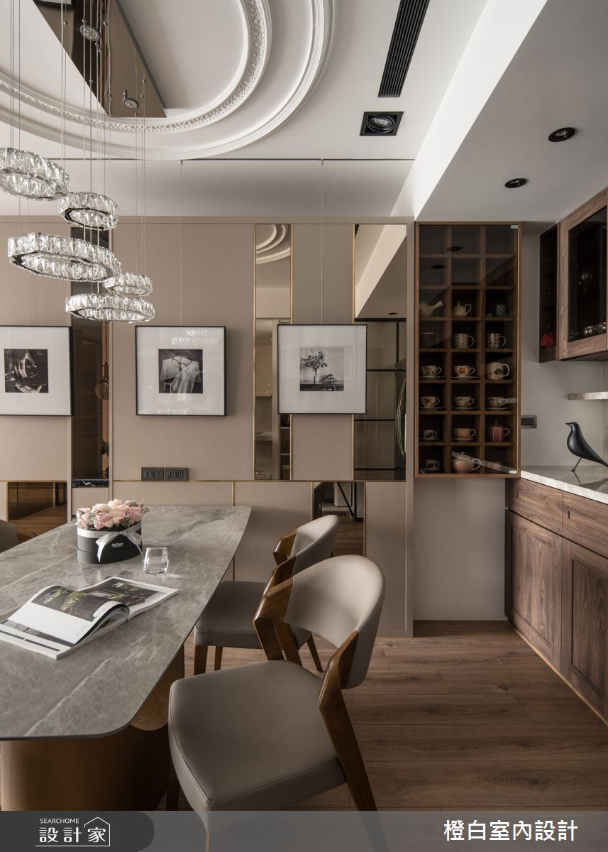 42坪新成屋(5年以下)＿混搭風餐廳廚房吧檯中島案例圖片＿橙白室內裝修設計工程有限公司＿橙白_88皇翔park之21