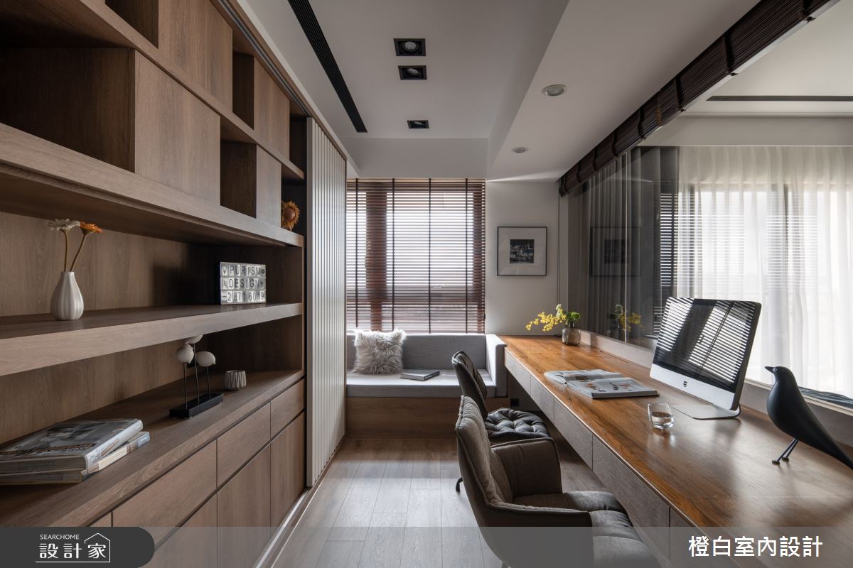 42坪新成屋(5年以下)＿混搭風書房案例圖片＿橙白室內裝修設計工程有限公司＿橙白_88皇翔park之32