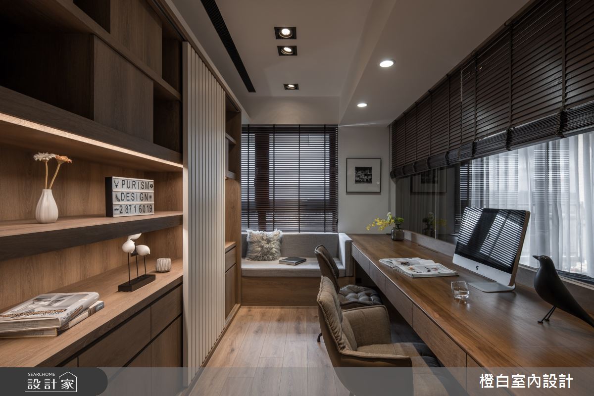 42坪新成屋(5年以下)＿混搭風書房案例圖片＿橙白室內裝修設計工程有限公司＿橙白_88皇翔park之35