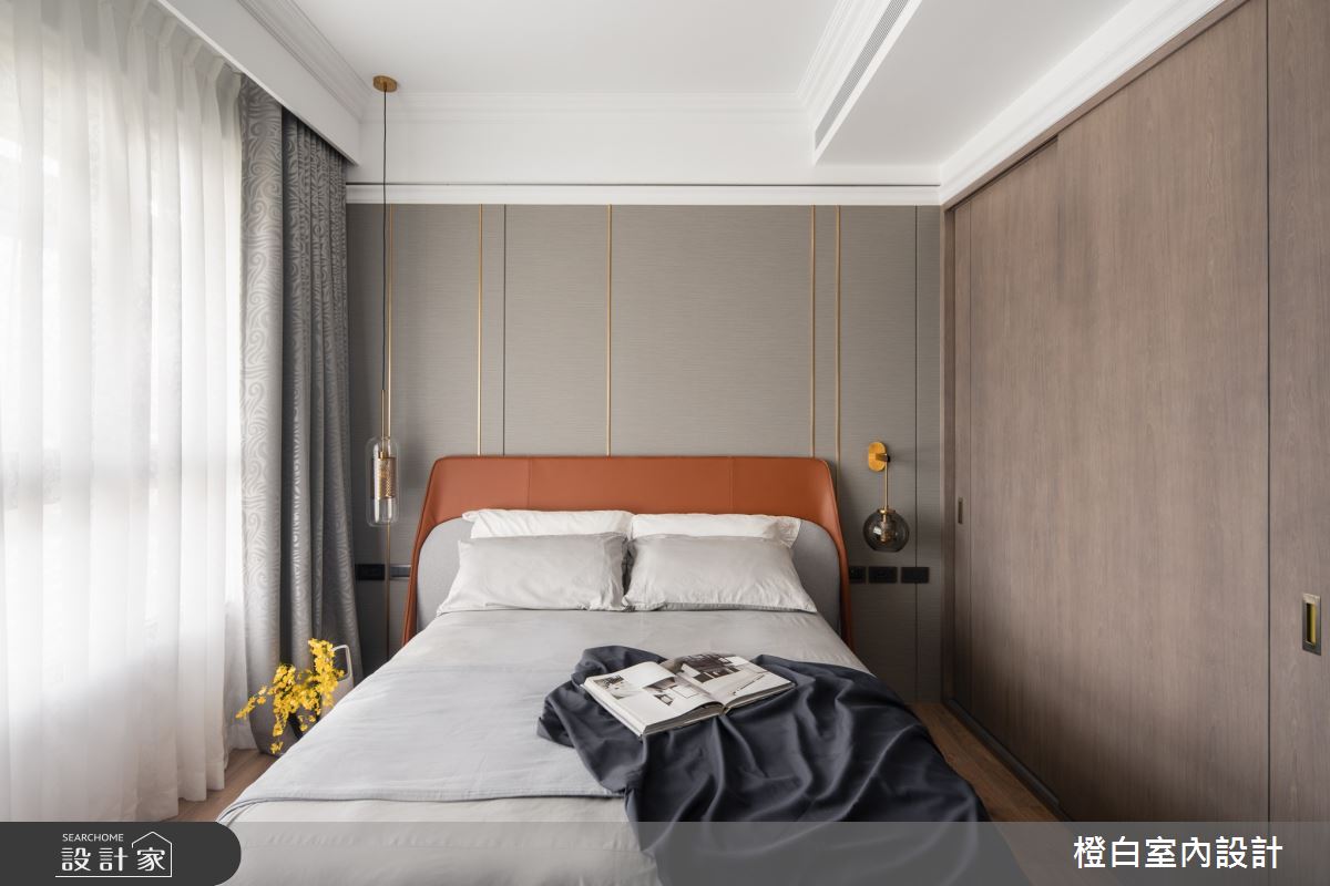 42坪新成屋(5年以下)＿混搭風臥室案例圖片＿橙白室內裝修設計工程有限公司＿橙白_88皇翔park之39