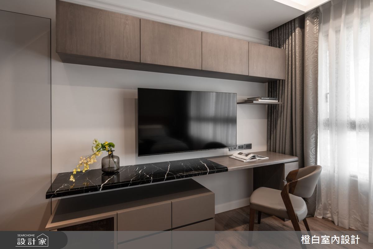 42坪新成屋(5年以下)＿混搭風臥室案例圖片＿橙白室內裝修設計工程有限公司＿橙白_88皇翔park之41