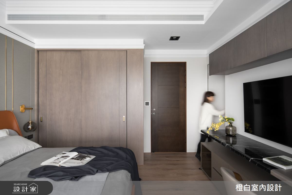 42坪新成屋(5年以下)＿混搭風臥室案例圖片＿橙白室內裝修設計工程有限公司＿橙白_88皇翔park之43