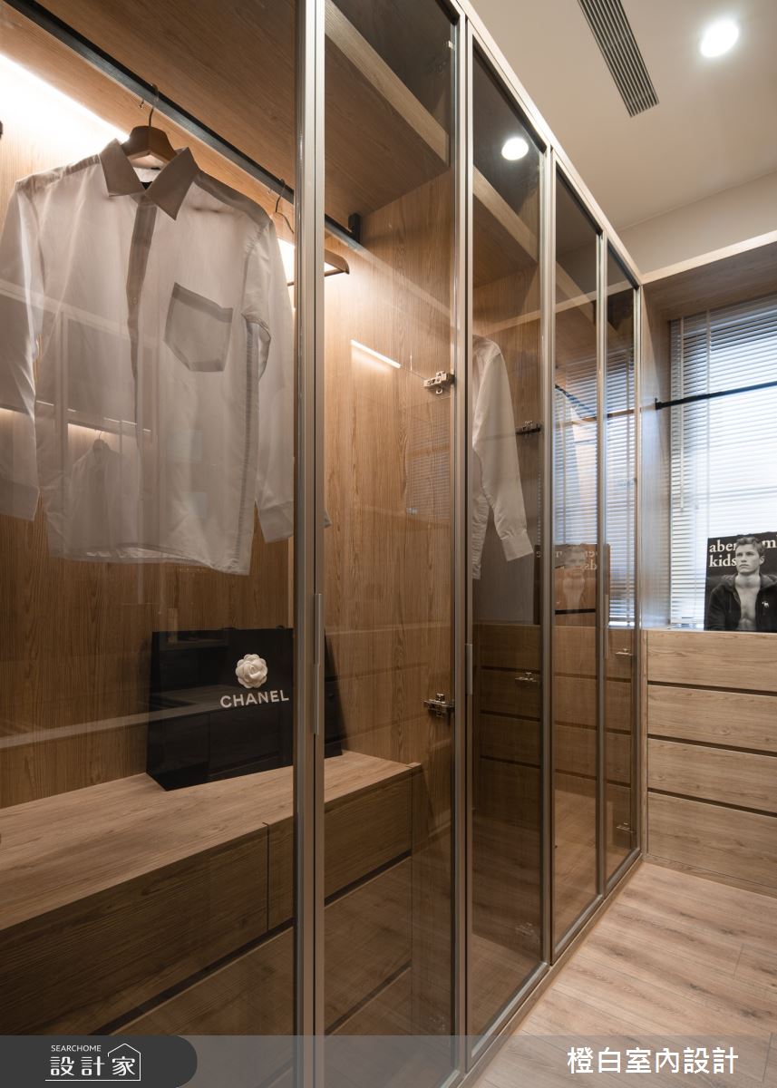 42坪新成屋(5年以下)＿混搭風臥室更衣間案例圖片＿橙白室內裝修設計工程有限公司＿橙白_88皇翔park之46