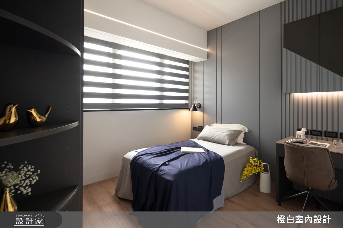 42坪新成屋(5年以下)＿混搭風臥室案例圖片＿橙白室內裝修設計工程有限公司＿橙白_88皇翔park之52