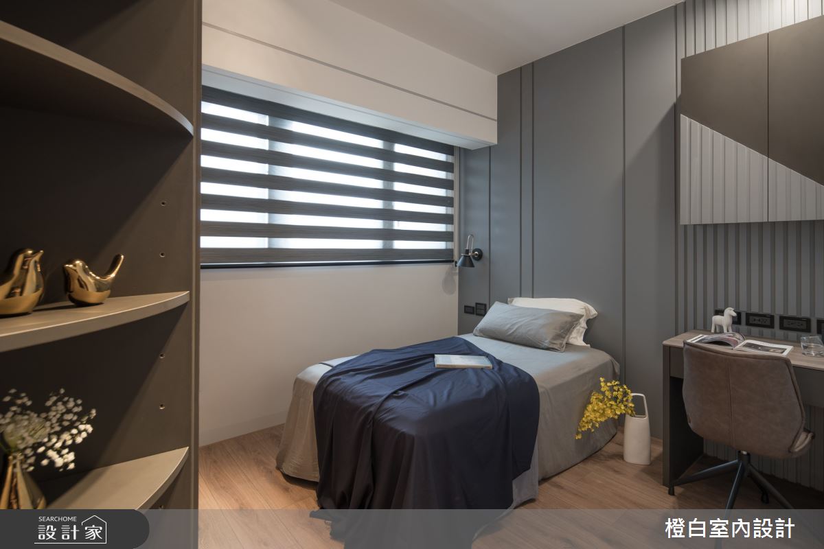 42坪新成屋(5年以下)＿混搭風臥室案例圖片＿橙白室內裝修設計工程有限公司＿橙白_88皇翔park之53