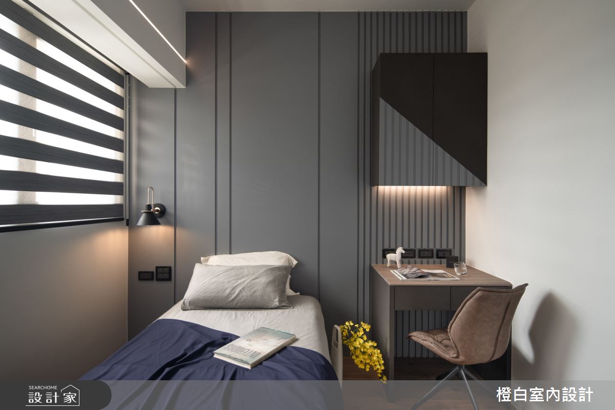 42坪新成屋(5年以下)＿混搭風臥室案例圖片＿橙白室內裝修設計工程有限公司＿橙白_88皇翔park之55