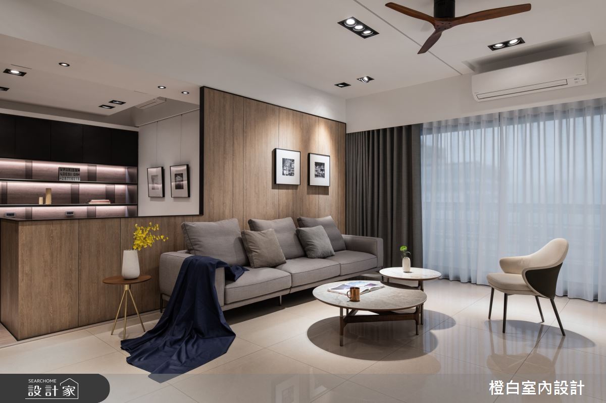 50坪中古屋(5~15年)＿現代風客廳案例圖片＿橙白室內裝修設計工程有限公司＿橙白_89遠雄四季妍之4