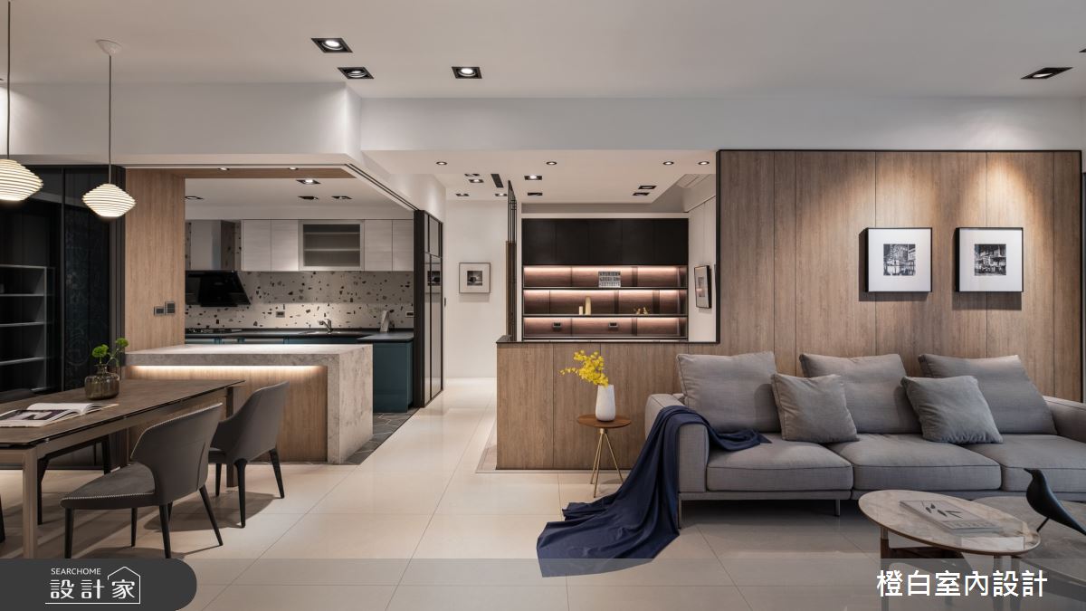 50坪中古屋(5~15年)＿現代風客廳案例圖片＿橙白室內裝修設計工程有限公司＿橙白_89遠雄四季妍之10