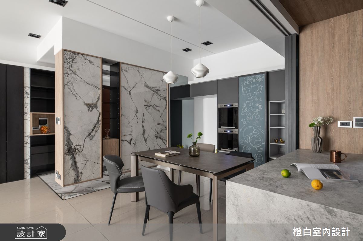 50坪中古屋(5~15年)＿現代風餐廳案例圖片＿橙白室內裝修設計工程有限公司＿橙白_89遠雄四季妍之25