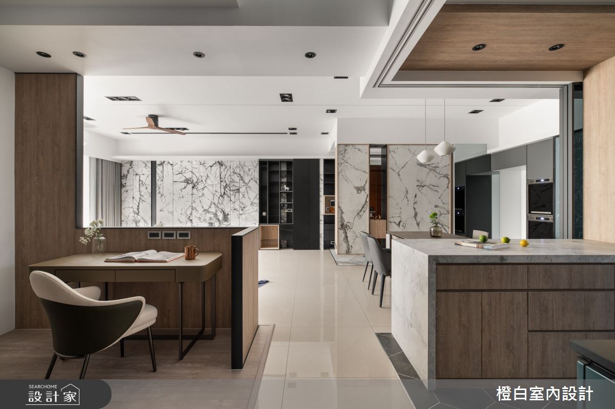 50坪中古屋(5~15年)＿現代風工作區案例圖片＿橙白室內裝修設計工程有限公司＿橙白_89遠雄四季妍之29