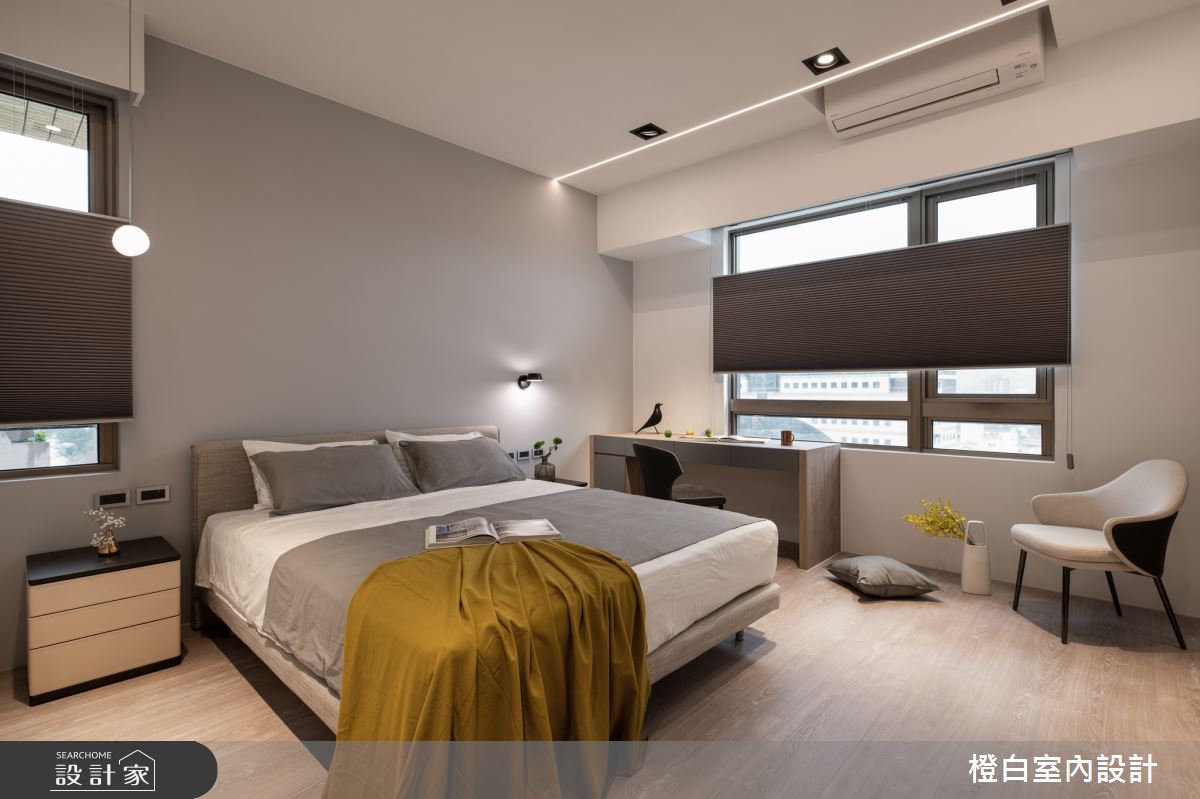 50坪中古屋(5~15年)＿現代風臥室案例圖片＿橙白室內裝修設計工程有限公司＿橙白_89遠雄四季妍之36