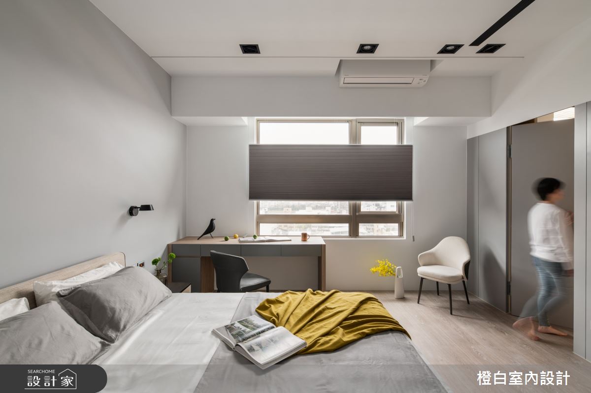 50坪中古屋(5~15年)＿現代風臥室案例圖片＿橙白室內裝修設計工程有限公司＿橙白_89遠雄四季妍之37