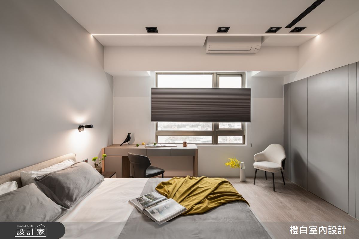 50坪中古屋(5~15年)＿現代風臥室案例圖片＿橙白室內裝修設計工程有限公司＿橙白_89遠雄四季妍之38