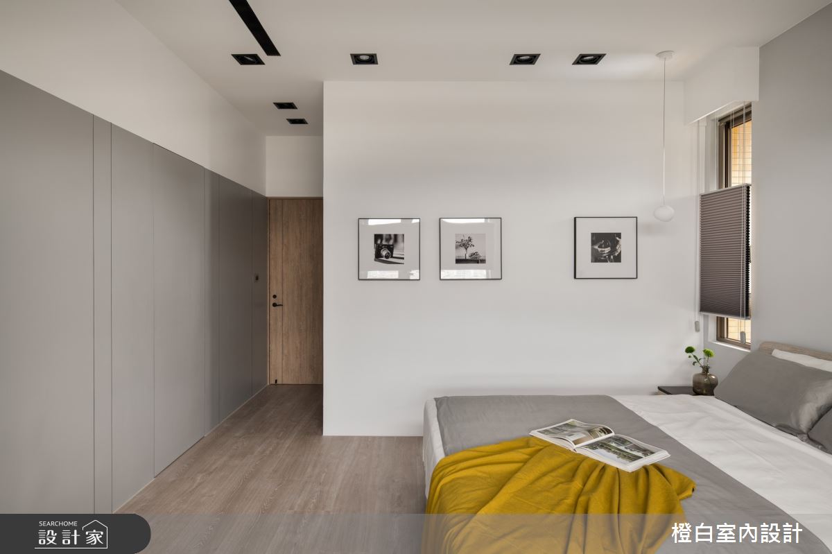 50坪中古屋(5~15年)＿現代風臥室案例圖片＿橙白室內裝修設計工程有限公司＿橙白_89遠雄四季妍之40