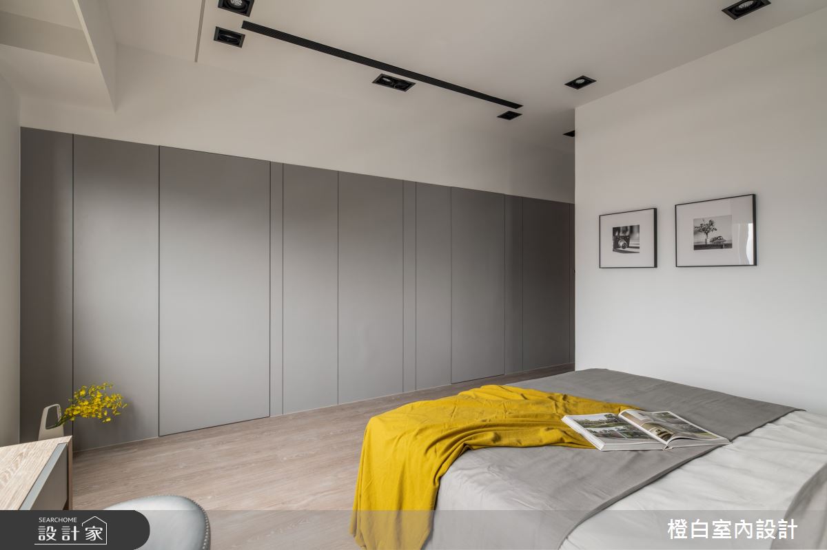 50坪中古屋(5~15年)＿現代風臥室案例圖片＿橙白室內裝修設計工程有限公司＿橙白_89遠雄四季妍之42