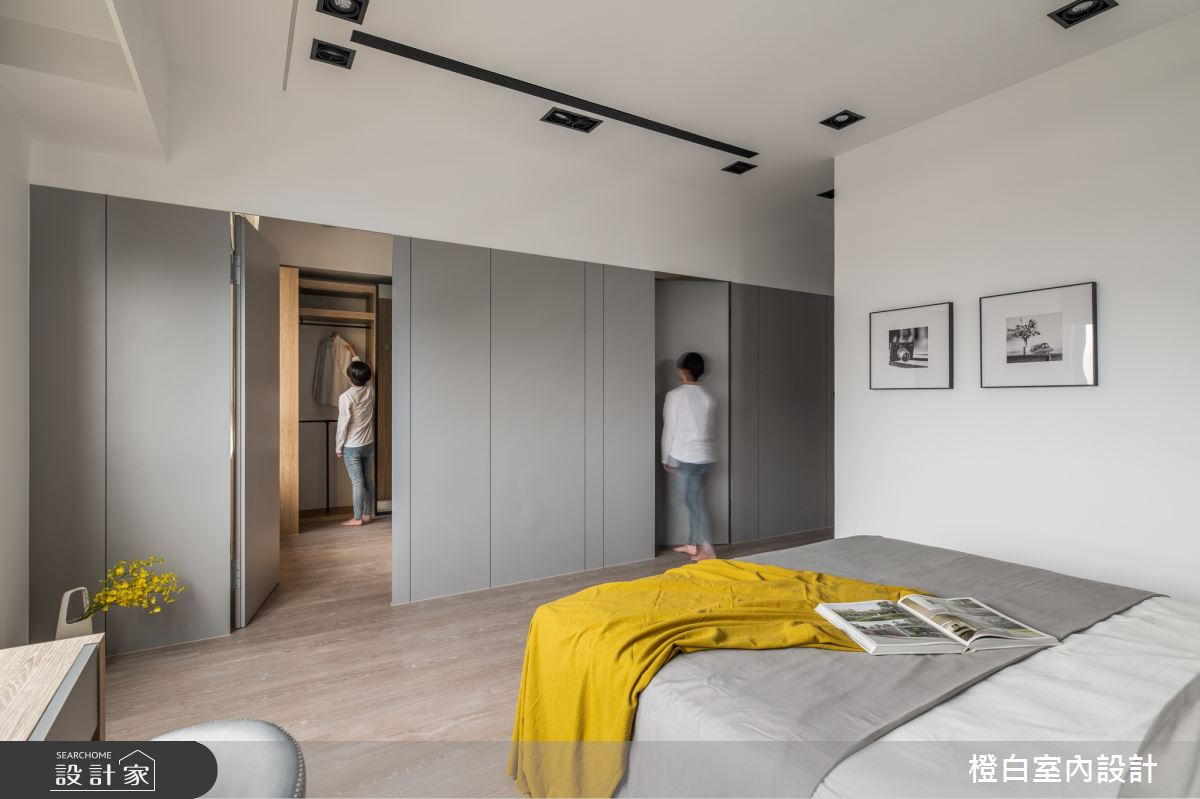 50坪中古屋(5~15年)＿現代風臥室案例圖片＿橙白室內裝修設計工程有限公司＿橙白_89遠雄四季妍之43
