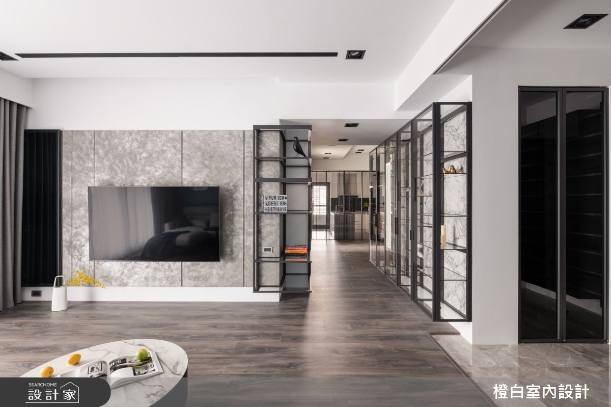 55坪中古屋(5~15年)＿現代風客廳案例圖片＿橙白室內裝修設計工程有限公司＿橙白_90長虹天際之6