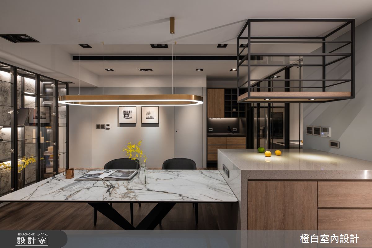 55坪中古屋(5~15年)＿現代風餐廳案例圖片＿橙白室內裝修設計工程有限公司＿橙白_90長虹天際之21