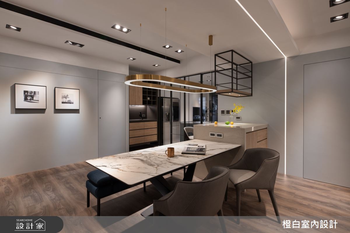 55坪中古屋(5~15年)＿現代風餐廳案例圖片＿橙白室內裝修設計工程有限公司＿橙白_90長虹天際之25
