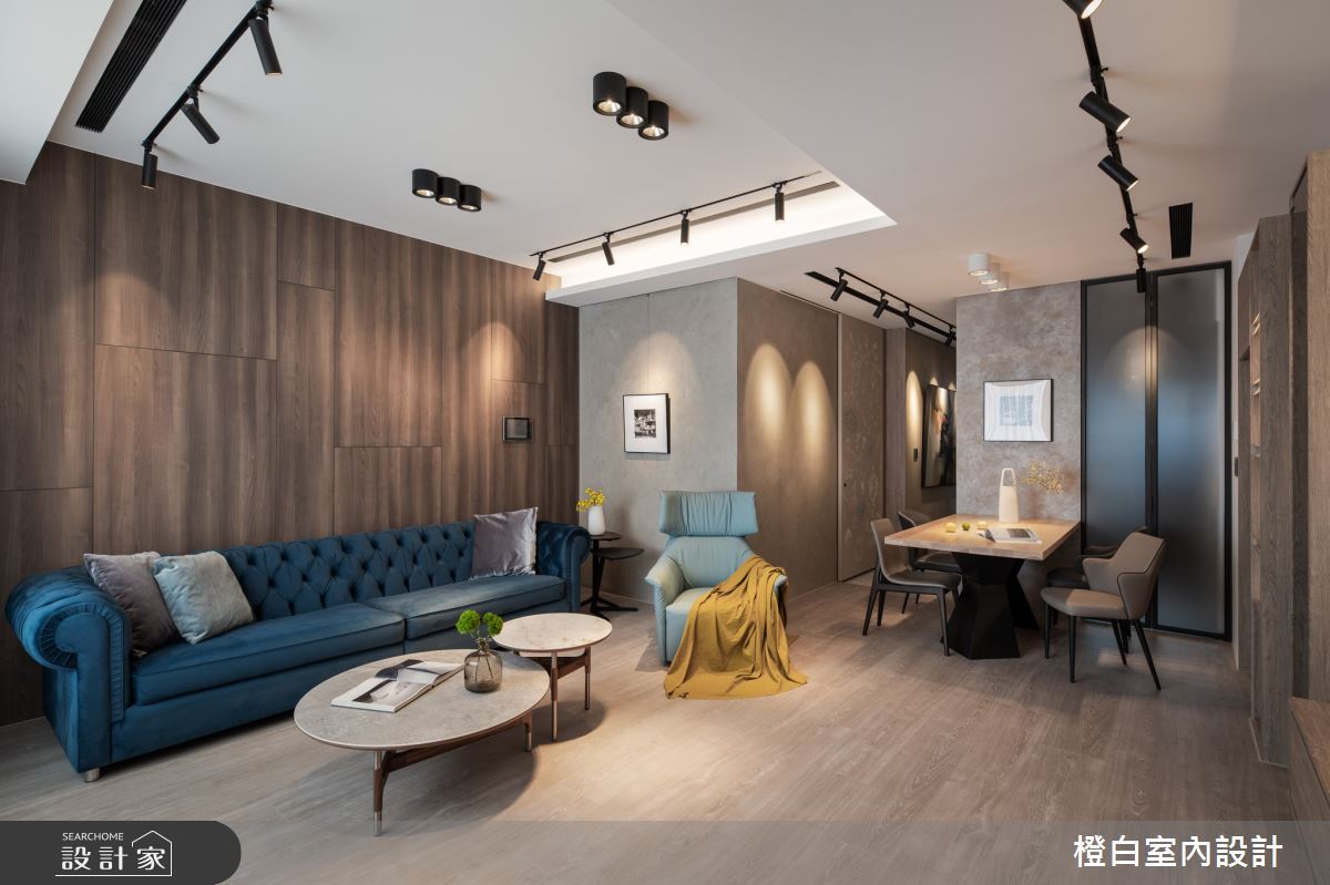 90坪新成屋(5年以下)＿混搭風客廳案例圖片＿橙白室內裝修設計工程有限公司＿橙白_91名軒國家Park之3