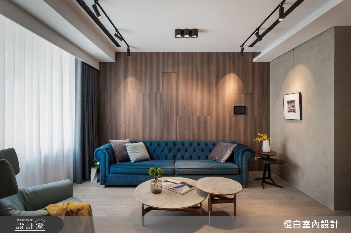 90坪新成屋(5年以下)＿混搭風客廳案例圖片＿橙白室內裝修設計工程有限公司＿橙白_91名軒國家Park之5