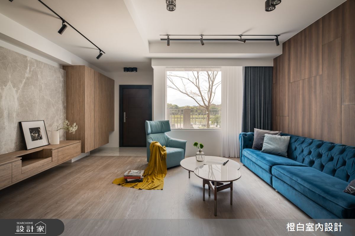 90坪新成屋(5年以下)＿混搭風客廳案例圖片＿橙白室內裝修設計工程有限公司＿橙白_91名軒國家Park之10