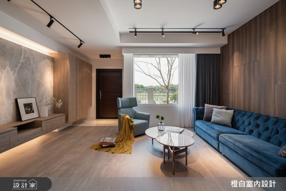 90坪新成屋(5年以下)＿混搭風客廳案例圖片＿橙白室內裝修設計工程有限公司＿橙白_91名軒國家Park之11