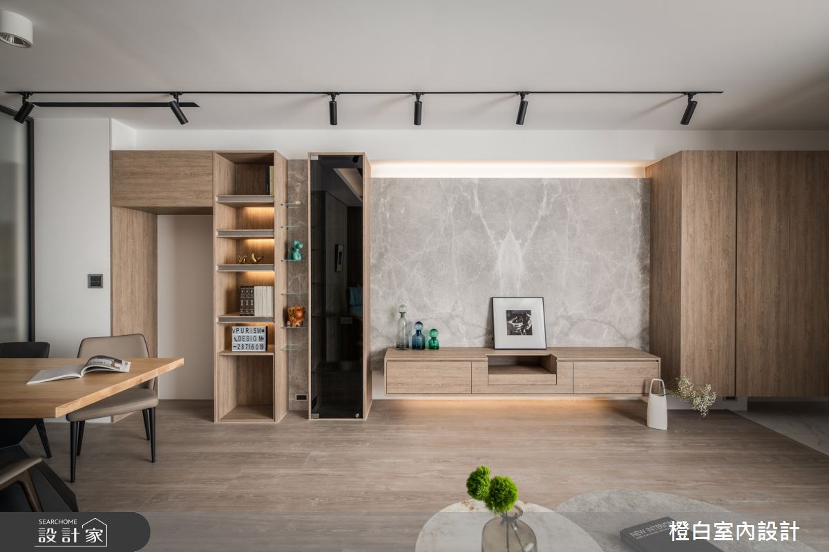 90坪新成屋(5年以下)＿混搭風客廳案例圖片＿橙白室內裝修設計工程有限公司＿橙白_91名軒國家Park之12
