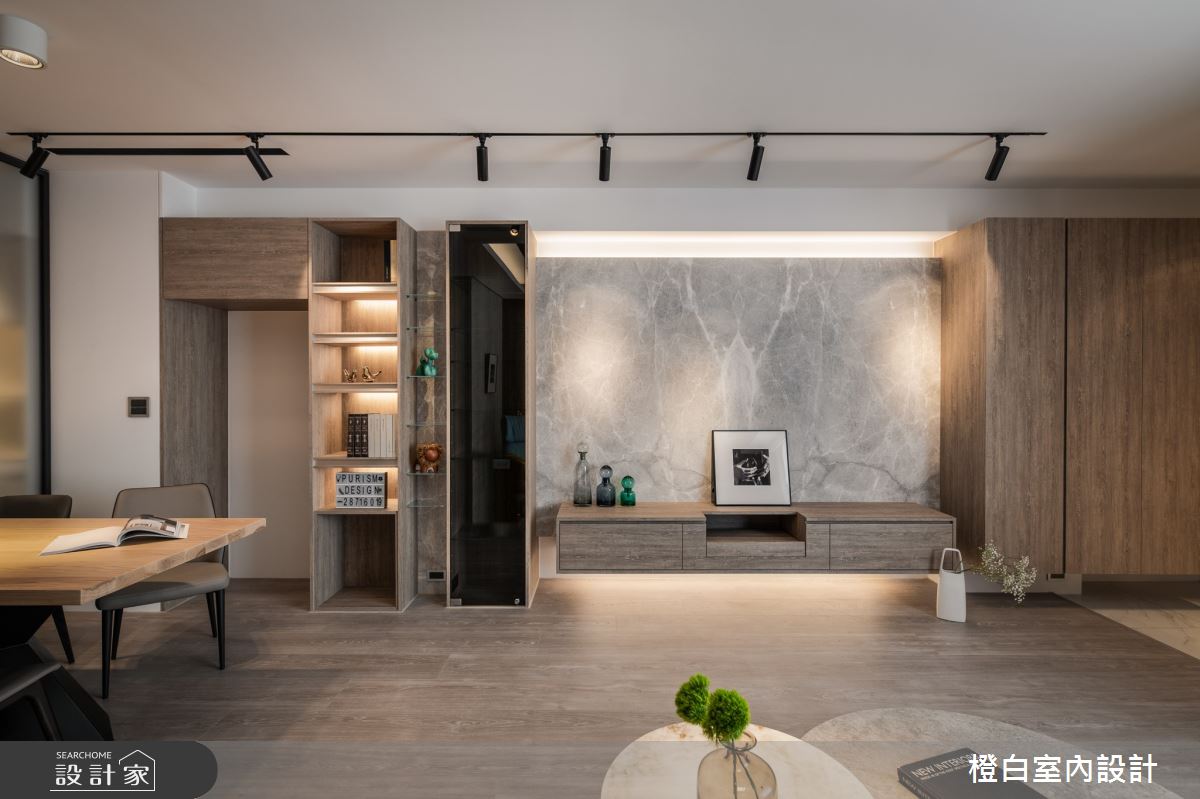 90坪新成屋(5年以下)＿混搭風客廳案例圖片＿橙白室內裝修設計工程有限公司＿橙白_91名軒國家Park之13