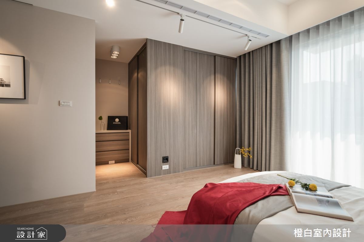 90坪新成屋(5年以下)＿混搭風臥室案例圖片＿橙白室內裝修設計工程有限公司＿橙白_91名軒國家Park之26