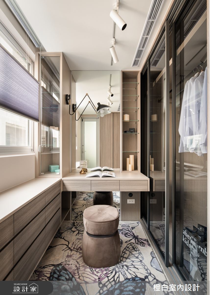 90坪新成屋(5年以下)＿混搭風更衣間案例圖片＿橙白室內裝修設計工程有限公司＿橙白_91名軒國家Park之30