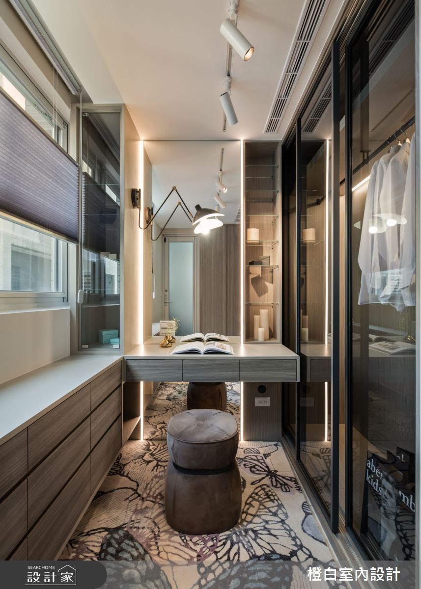 90坪新成屋(5年以下)＿混搭風更衣間案例圖片＿橙白室內裝修設計工程有限公司＿橙白_91名軒國家Park之31