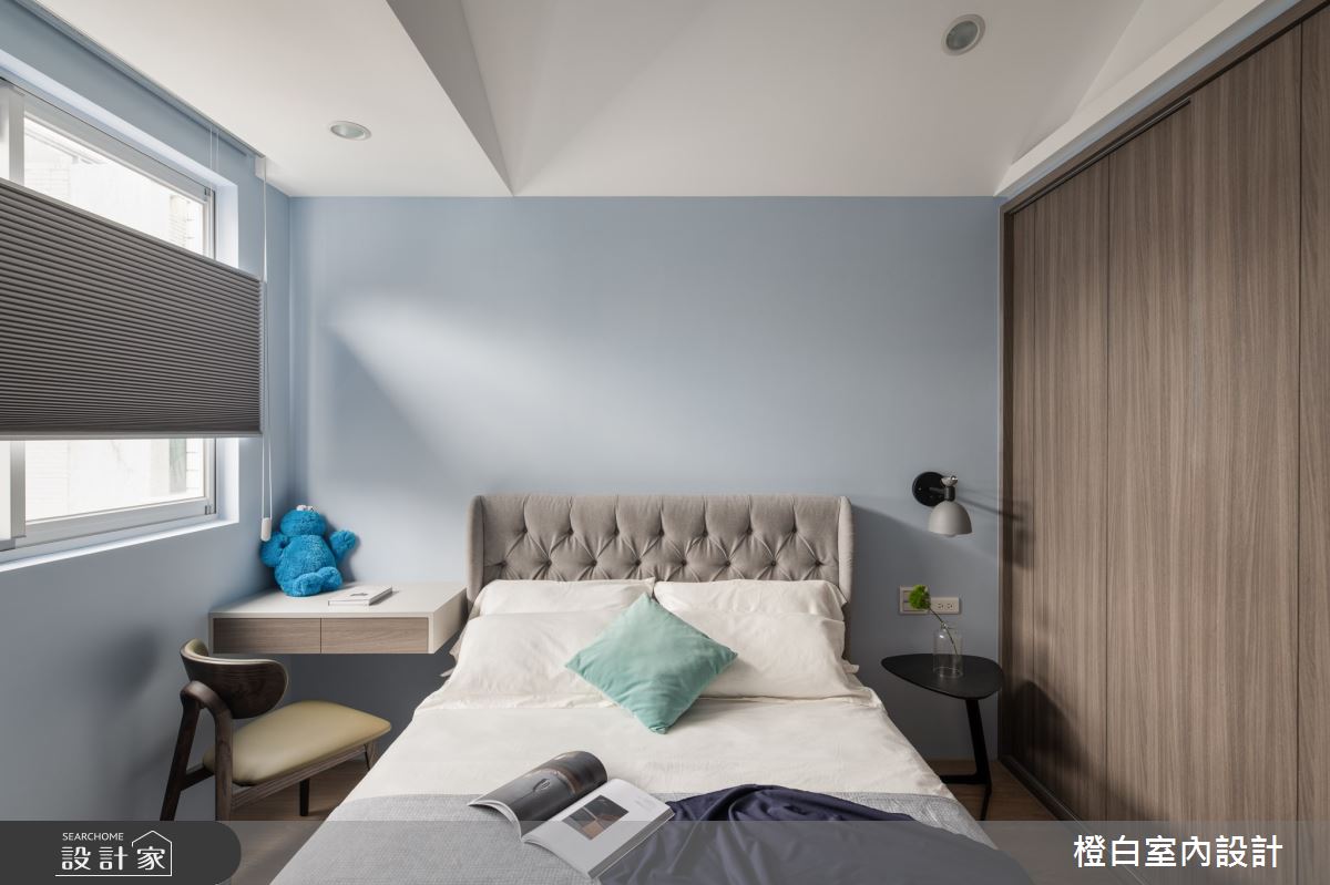 90坪新成屋(5年以下)＿混搭風臥室案例圖片＿橙白室內裝修設計工程有限公司＿橙白_91名軒國家Park之35