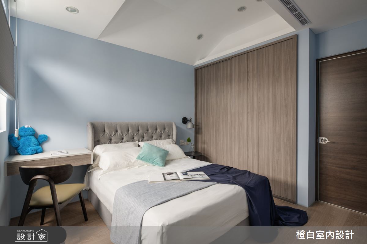 90坪新成屋(5年以下)＿混搭風臥室案例圖片＿橙白室內裝修設計工程有限公司＿橙白_91名軒國家Park之36