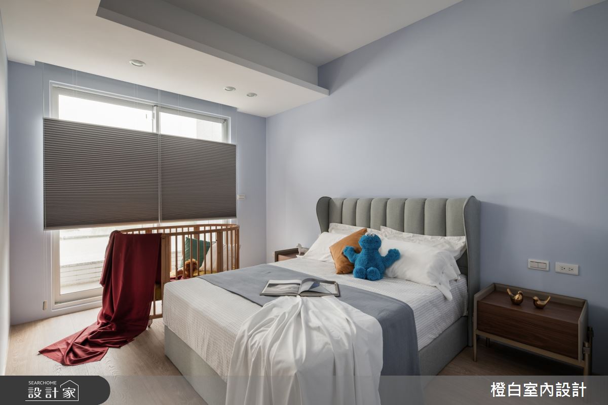 90坪新成屋(5年以下)＿混搭風臥室案例圖片＿橙白室內裝修設計工程有限公司＿橙白_91名軒國家Park之37