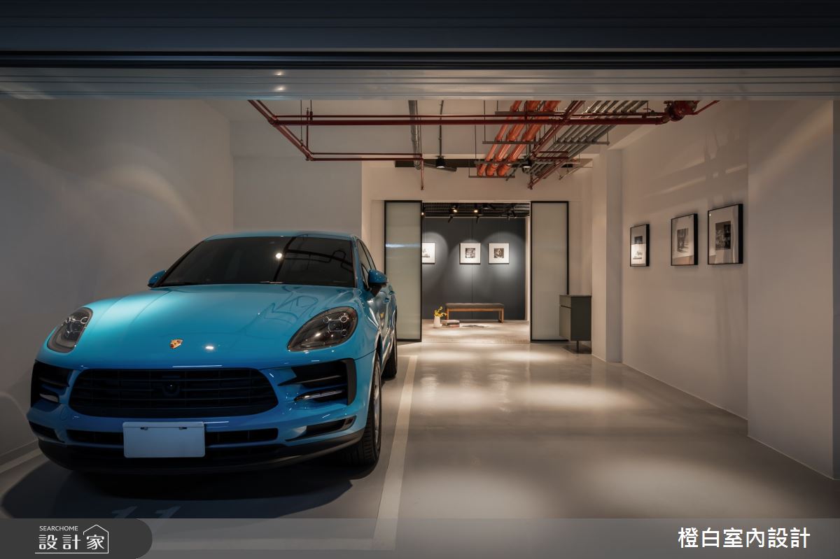 90坪新成屋(5年以下)＿混搭風車庫案例圖片＿橙白室內裝修設計工程有限公司＿橙白_91名軒國家Park之50