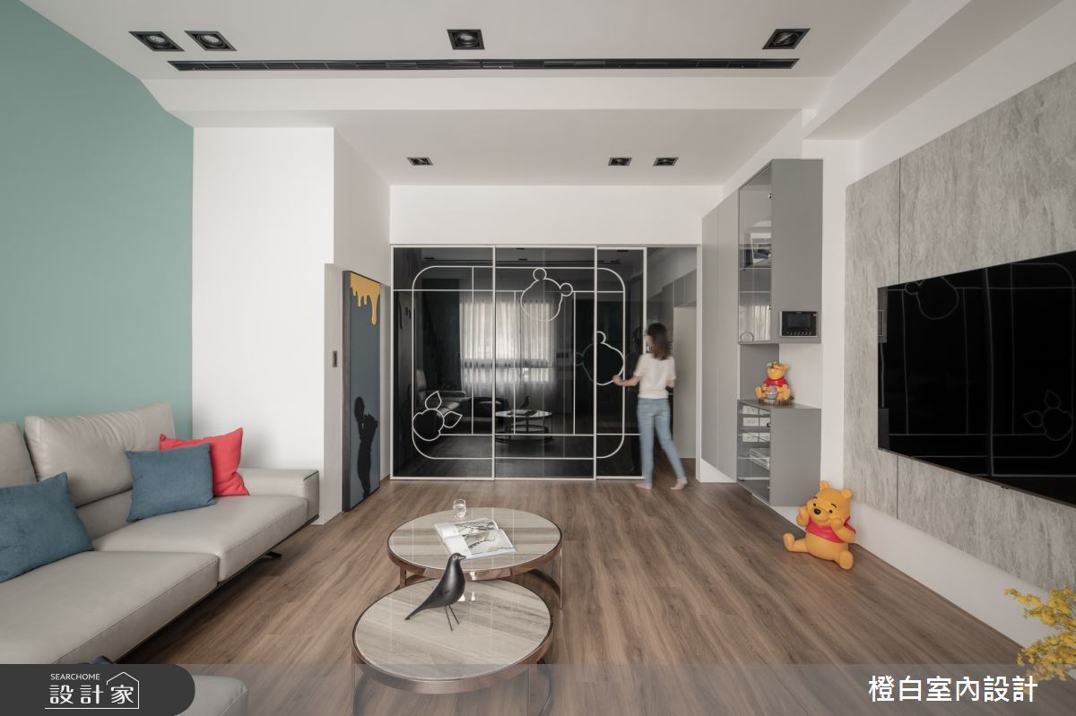 48坪新成屋(5年以下)＿混搭風客廳案例圖片＿橙白室內裝修設計工程有限公司＿橙白_92里仁大境之2