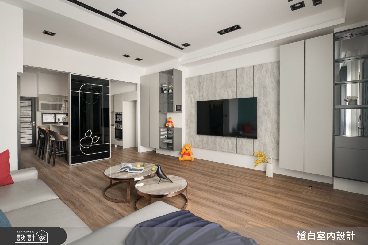 48坪新成屋(5年以下)＿混搭風客廳案例圖片＿橙白室內裝修設計工程有限公司＿橙白_92里仁大境之6