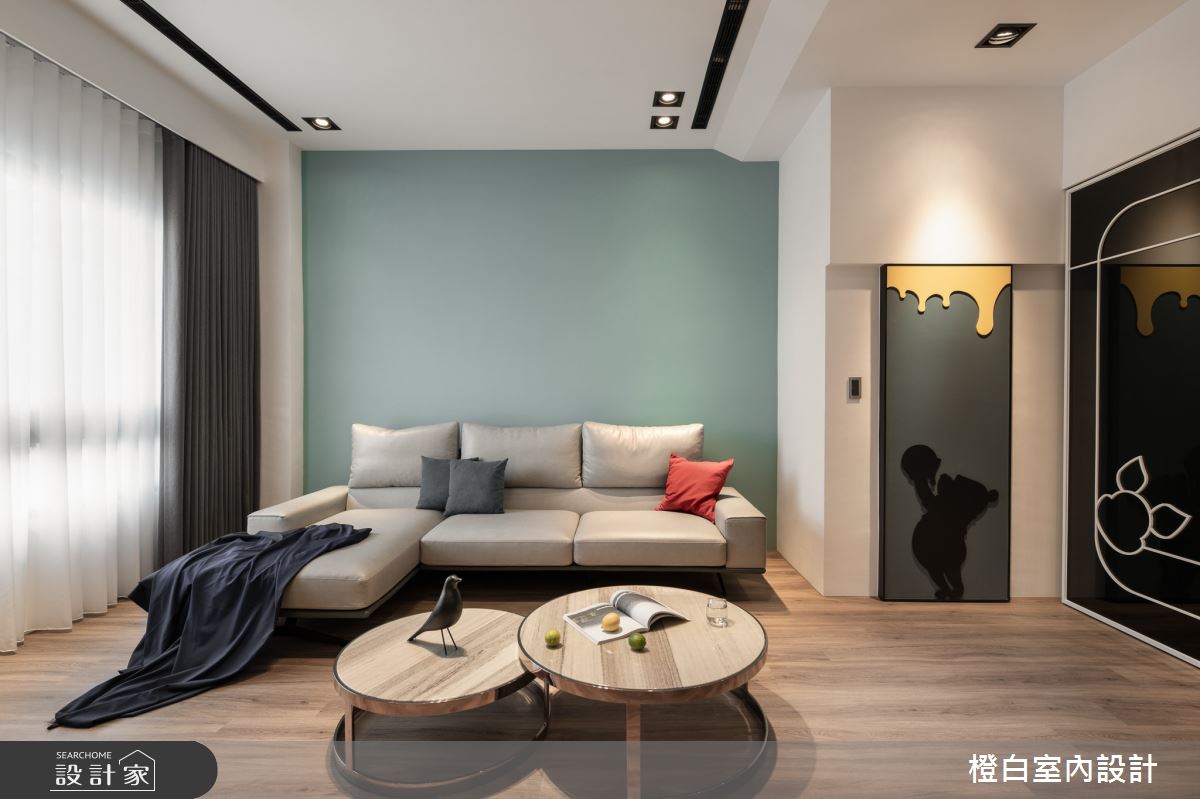 48坪新成屋(5年以下)＿混搭風客廳案例圖片＿橙白室內裝修設計工程有限公司＿橙白_92里仁大境之10