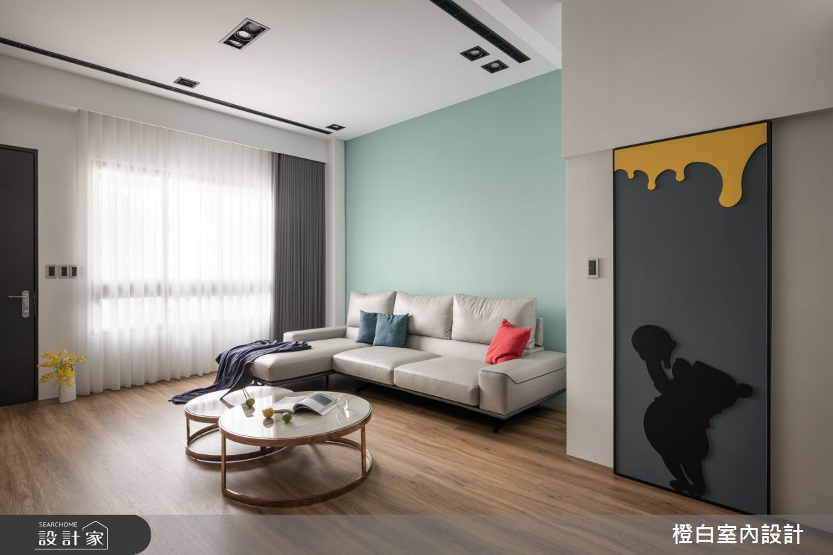48坪新成屋(5年以下)＿混搭風客廳案例圖片＿橙白室內裝修設計工程有限公司＿橙白_92里仁大境之11