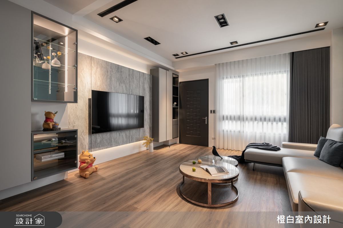 48坪新成屋(5年以下)＿混搭風客廳案例圖片＿橙白室內裝修設計工程有限公司＿橙白_92里仁大境之16