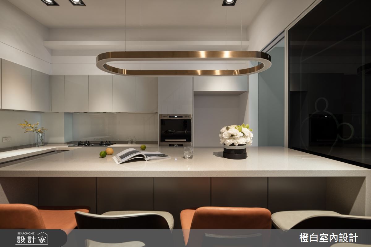 48坪新成屋(5年以下)＿混搭風餐廳廚房中島案例圖片＿橙白室內裝修設計工程有限公司＿橙白_92里仁大境之18