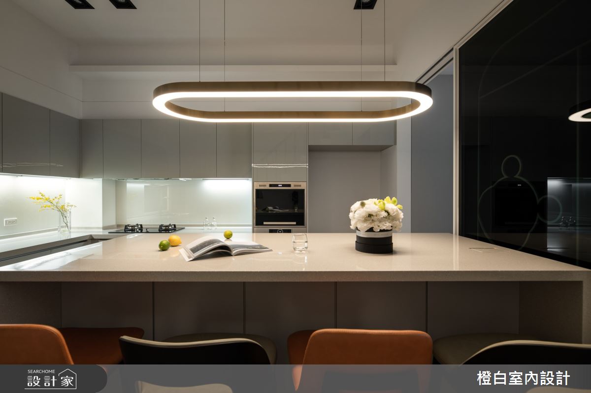 48坪新成屋(5年以下)＿混搭風餐廳廚房中島案例圖片＿橙白室內裝修設計工程有限公司＿橙白_92里仁大境之19